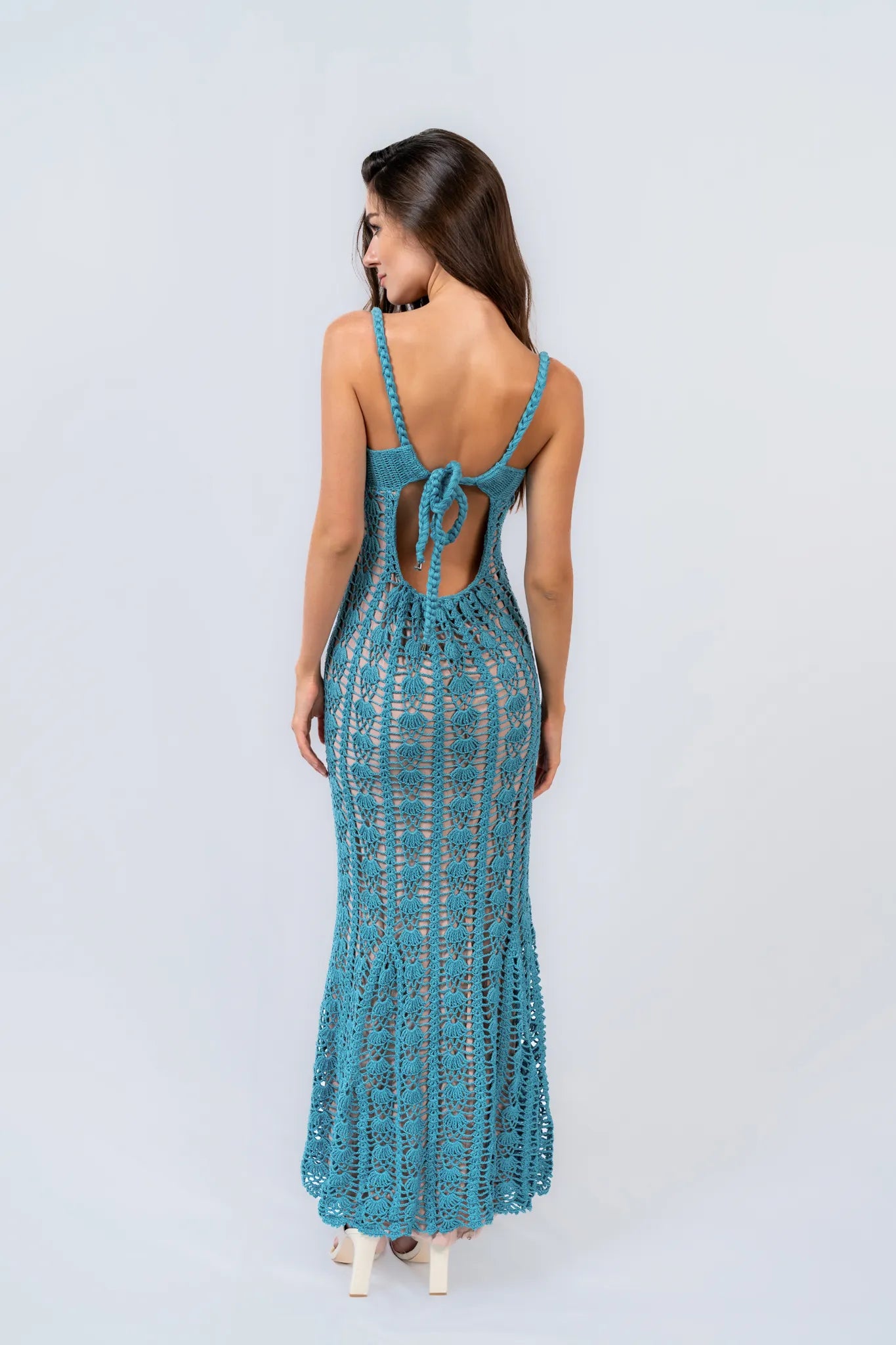 Ocean Current Dress - Handmade Crochet Maxi Dresses - Euforja