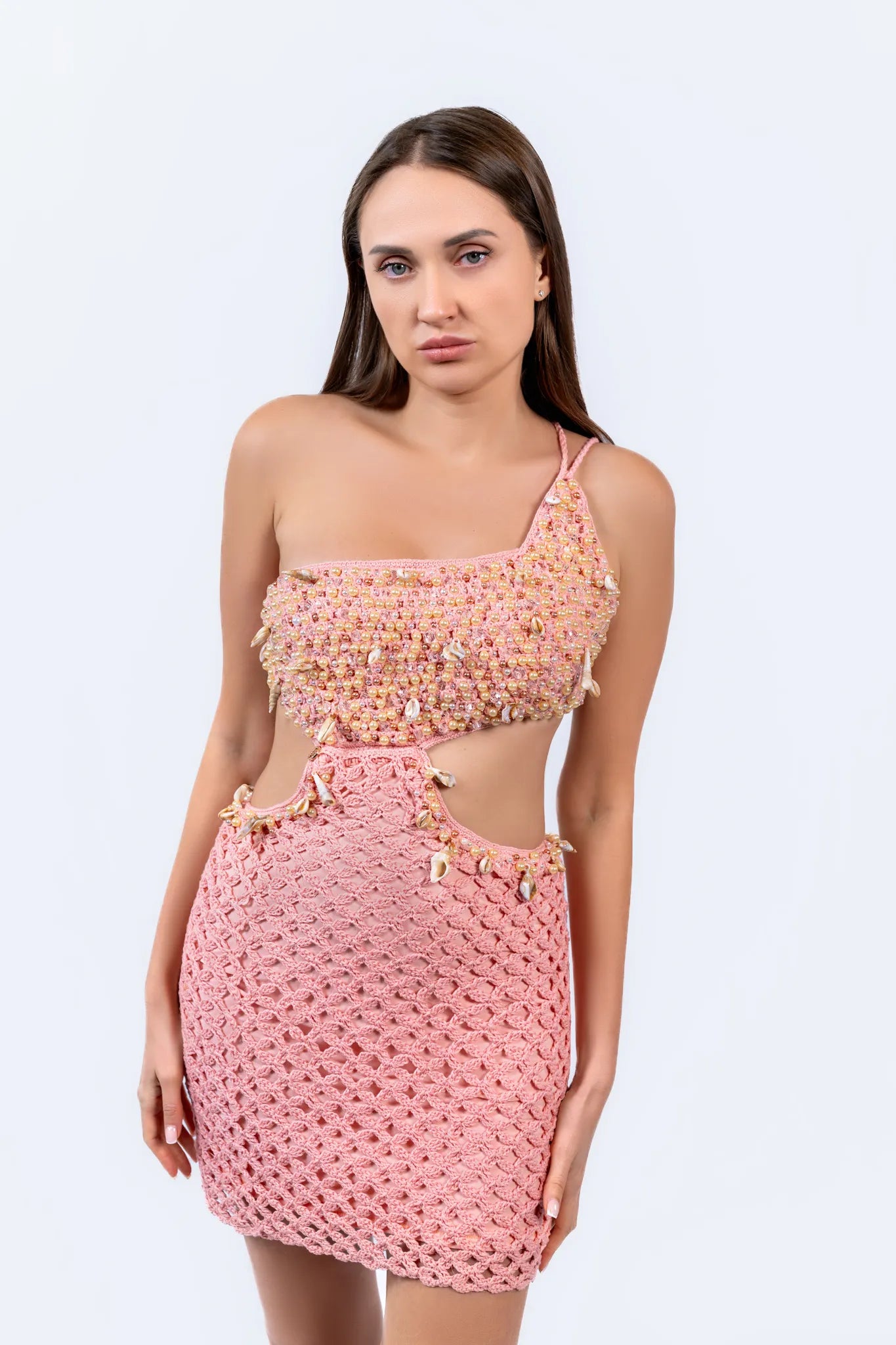 Shell Path Short Dress - Crochet Summer Dresses - Euforja