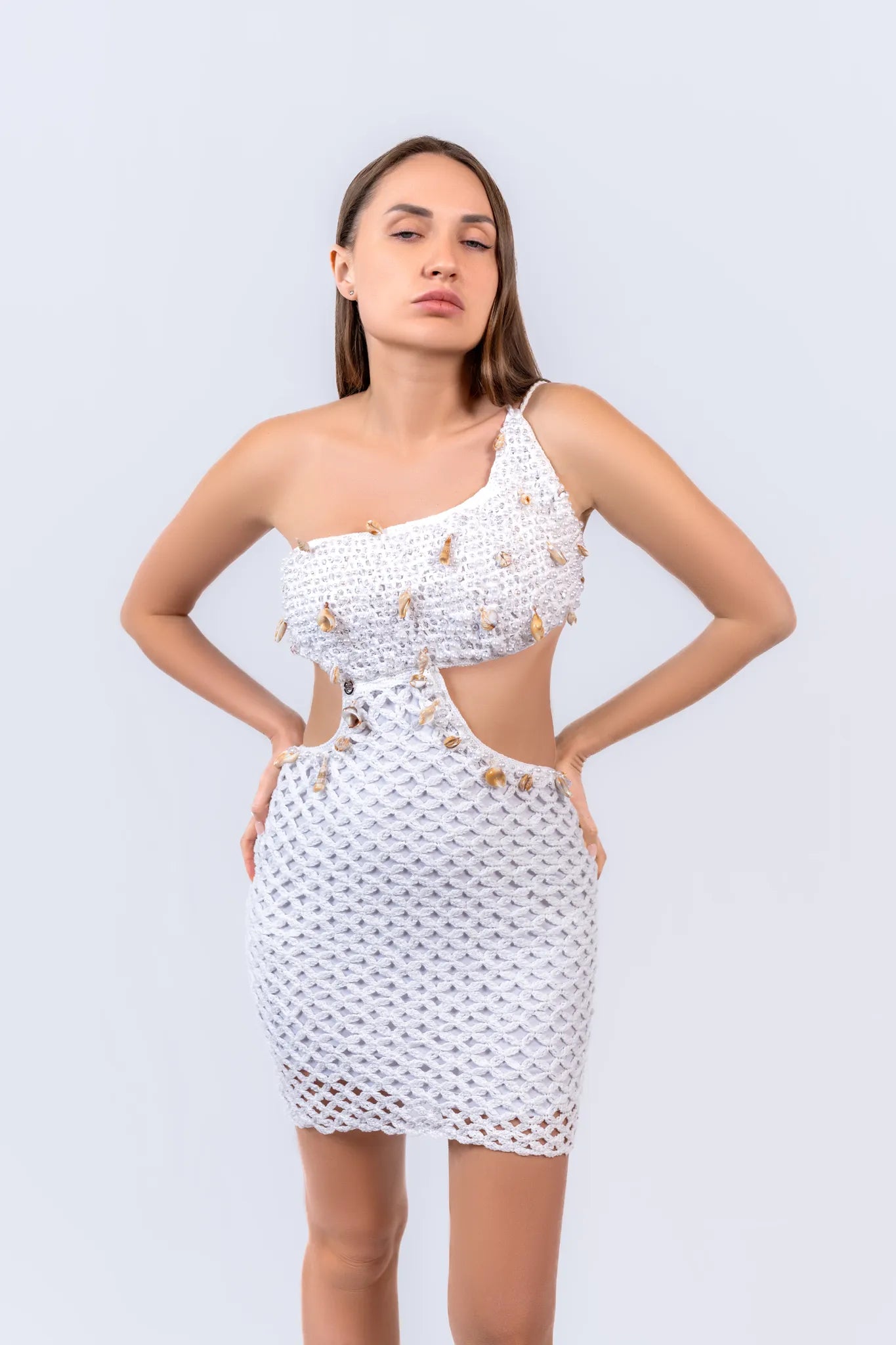 Shell Path Short Dress - Exclusive Crochet Dresses - Euforja