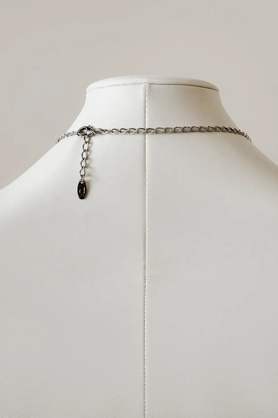 Women’s Metallic Statement Necklace with Mini Petal Charms